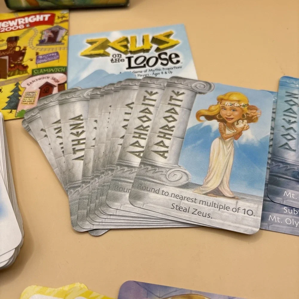Zeus on the Loose Card Game Complete Gamewright 2006 Kids Strategy Play Dr Toy